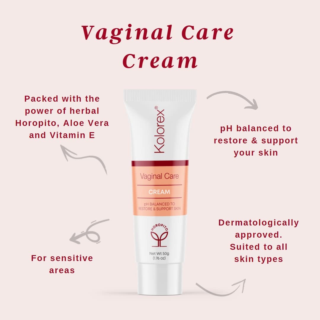 Kolorex® Vaginal CareCream, Natural Herbs soothes Intimate Areas, Replenish Sensitive Skin. - AB Mystery