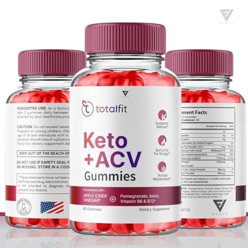 (2 Pack) Total Fit Keto ACV Gummies Advanced Apple Cider Vinegar Supplement Reviews