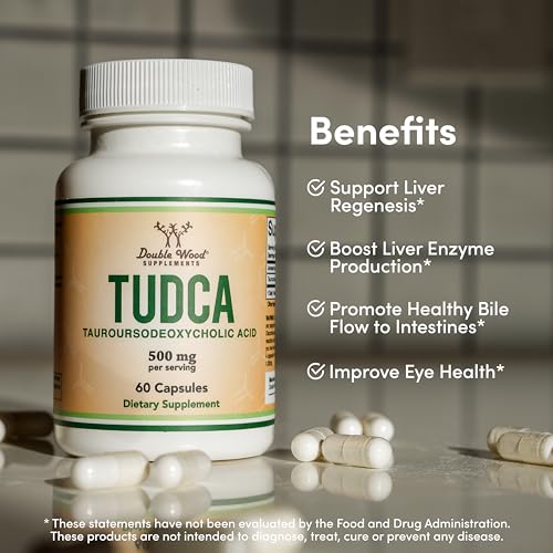 TUDCA Bile Salts Liver Support Supplement, 500mg Servings, Liver and Gallbladder - AB Mystery