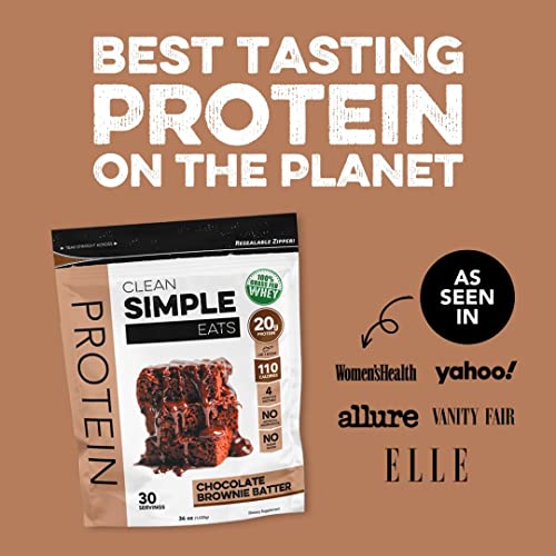 Clean Simple Eats Chocolate Brownie Batter Whey Protein Powder, Natural Sweetened - AB Mystery