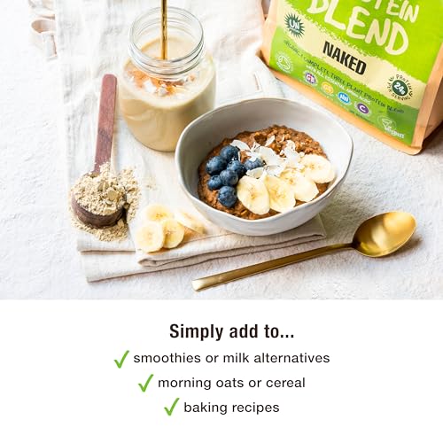 BodyMe Organic Vegan Protein Powder Blend, Naked Natural - Unsweetened, Low Carb BodyMe