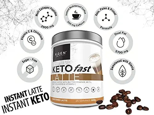 Instant Bulletproof Keto Coffee Creamer UK Made Collagen Latte | Butter Powder, Coconut MCTs & Vitamin C - AB Mystery