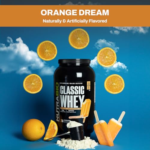 NutraBio Classic Whey Protein Powder- 25G of Protein Per Scoop - Full-Spectrum Amino - AB Mystery