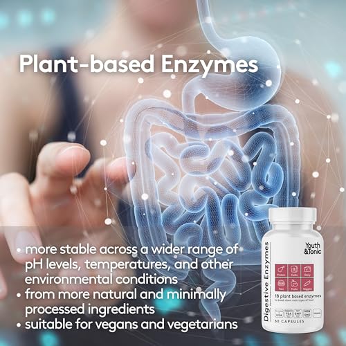 Youth & Tonic Enzymes for Digestion Full Spectrum for Bloating, Gut Health & Digestive Support - AB Mystery