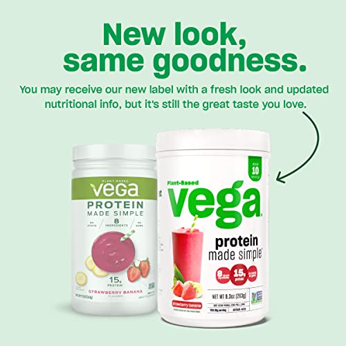 Vega Protein Made Simple Protein Powder, Strawberry Banana - Stevia Free, Vegan - AB Mystery