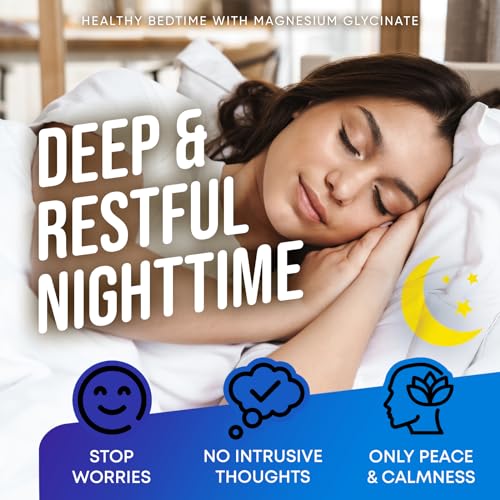 Magnesium Glycinate 500MG - Magnesium for Sleep - High Absorption Chelated Magnesiu - AB Mystery