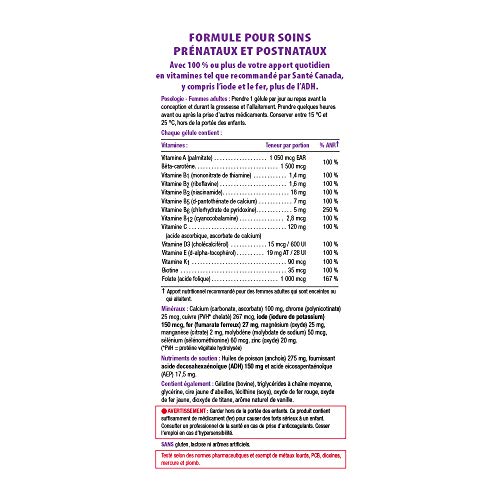 Jamieson PRENATAL Complete Multivitamin with DHA Supplement 60 Softgels Jamieson