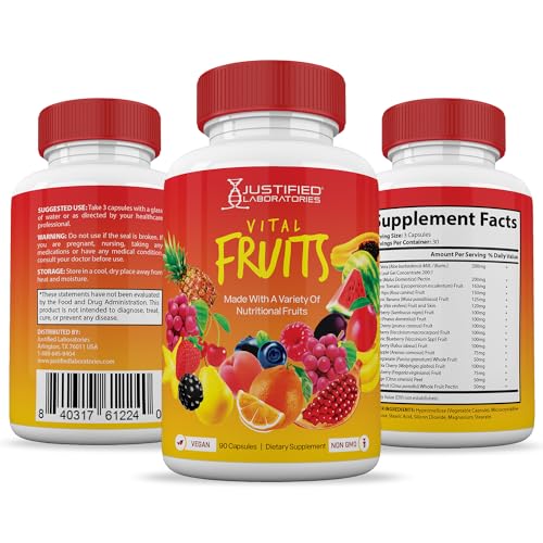 (4 Pack) Vital Fruits and Veggies Supplement Whole Food Red & Green Superfoods - AB Mystery