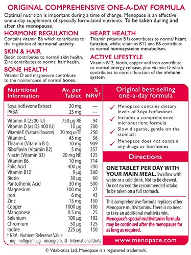 Vitabiotics Menopace Tab, 90 Count - AB Mystery
