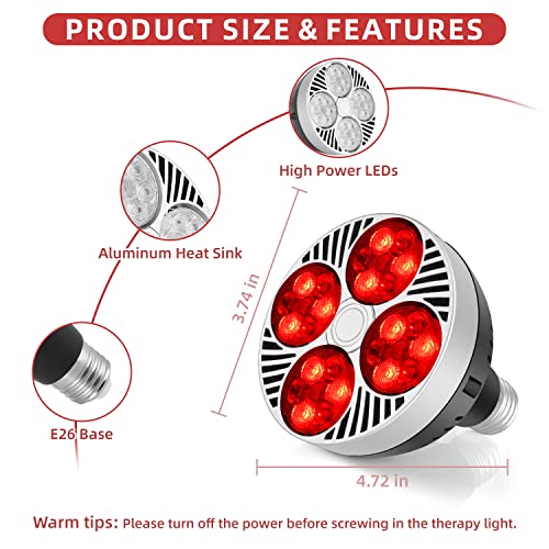 Red Light Therapy Lamp 24 LED Used for Red Light for Body and Face 660nm Red and 850nm - AB Mystery