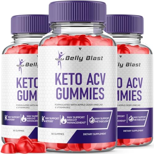 (3 Pack) Belly Blast Keto ACV Gummies, Belly Blast Keto + ACV Gummies Advanced Weight 