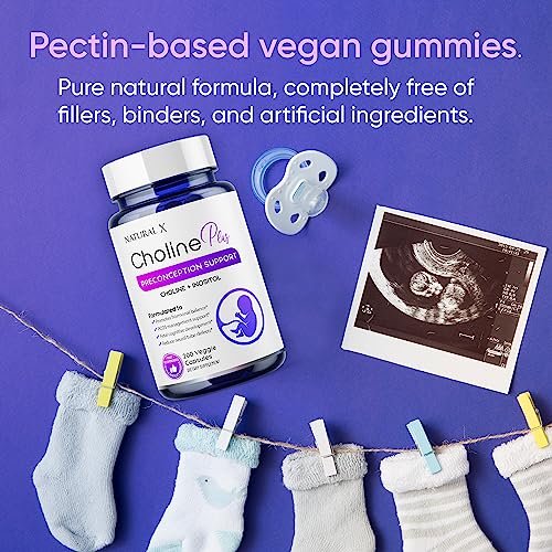 Natural X Choline Plus Inositol Fertility Supplements – Myo-Inositol and Choline Preconception Vitamins Natural X