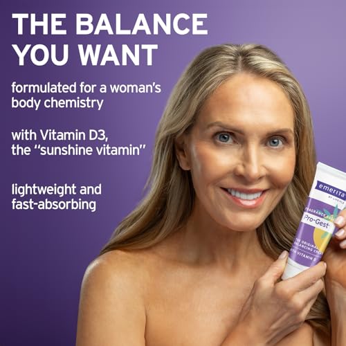 Emerita Pro-Gest Balancing Cream with Vitamin D3 | USP Progesterone Cream from Wild Yam - AB Mystery