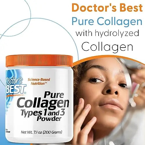 Doctor's Best, Pure Collagen Type 1 and 3 (Collagen Type 1 and 3), 200g Powder - AB Mystery