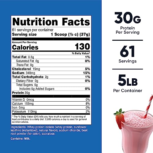 Nutricost Whey Protein Isolate (Strawberry Milkshake) 5LBS - AB Mystery