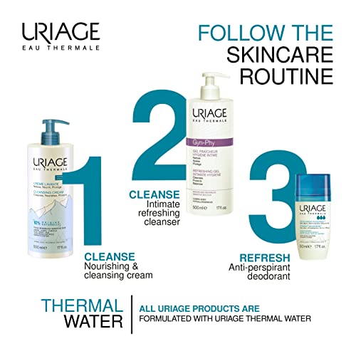 Uriage Gyn Phy Refreshing Intimate Gel | Feminine pH Balancing Wash to Gently Clean, Protect and Soothe - AB Mystery