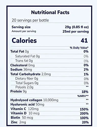 Reverse Life Marine Collagen Liquid Supplement Drink - High-Strength 10,000mg Hydrolysed Peptide Infused Reverse Life