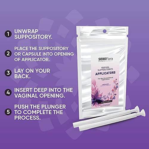 SEROVERA Seroflora Boric Acid Suppositories Applicators for Women, Individually Wrapped Pack of 7 - AB Mystery