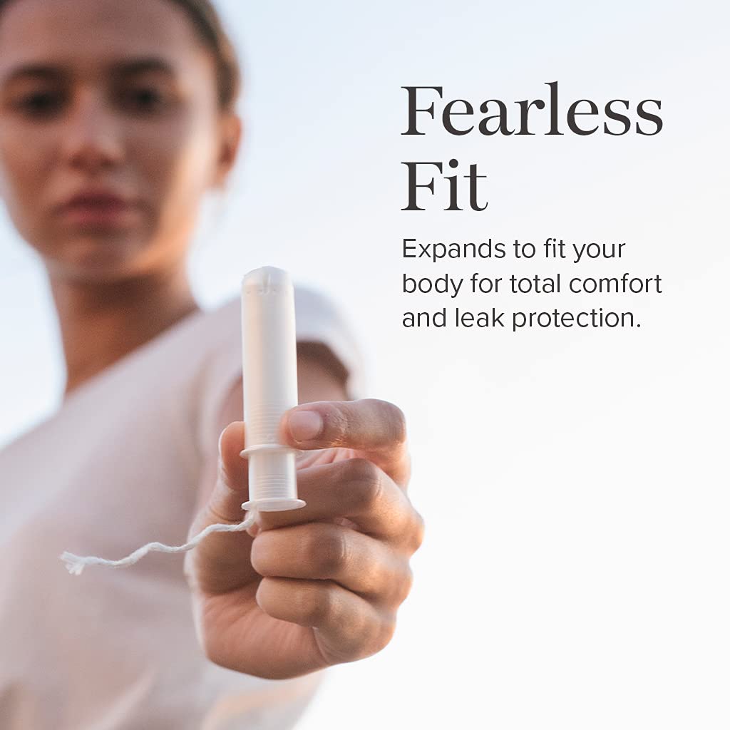 Cora Organic Applicator Tampons | Light Absorbency | 100% Cotton Core, Unscented, BPA-Free Compact - AB Mystery