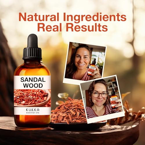Kukka Sandalwood Essential Oils for Diffuser - 100% Natural Sandalwood Oil - Sandalwood Essential Oil - AB Mystery