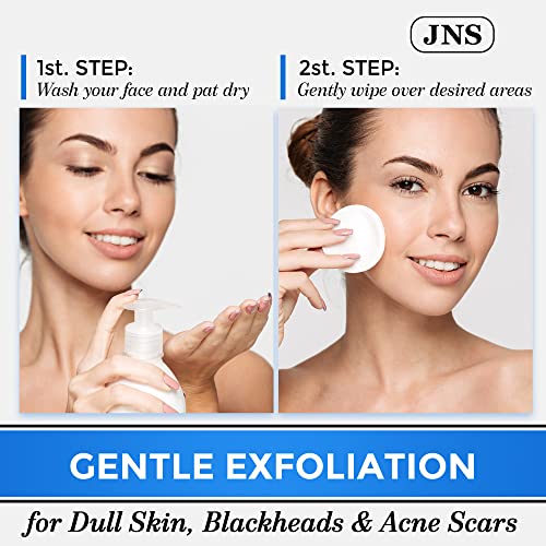 JOELLYNE NATURALS Glycolic Acid Peel Pads - 50 Count, Natural AHA Exfoliating Pads for Acne - AB Mystery