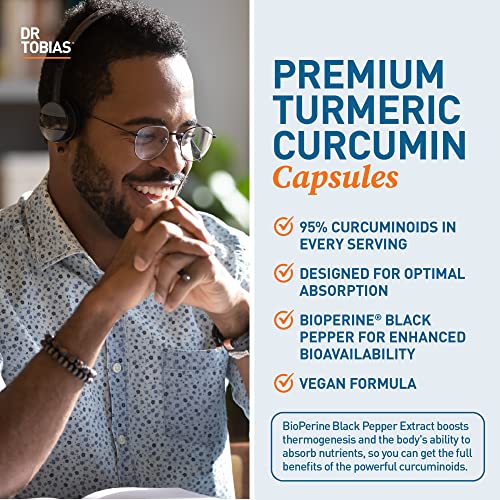 Dr. Tobias Turmeric Curcumin Supplement with BioPerine & Black Pepper, Extra Strength - AB Mystery