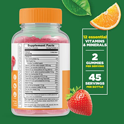 Lifeable Prenatal Multivitamin - Great Tasting Natural Flavor Gummy - Vegetarian Vitamin Supplement Lifeable