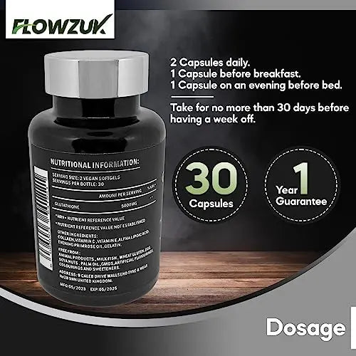 Glutathione Supplements Ultra High Strength 60 Easy to Swallow softgels with Added Vitamin C and Collagen - AB Mystery