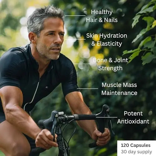 Re-Coll 1200mg Collagen Capsules - High Strength Supplement with Hyaluronic Acid - for Hair Skin - AB Mystery