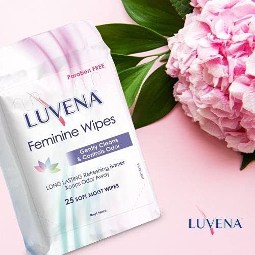 Luvena Feminine Wipes - Soft Wet Wipes for Women - Refresh & Resist Odor - Gynecologist Tested - AB Mystery