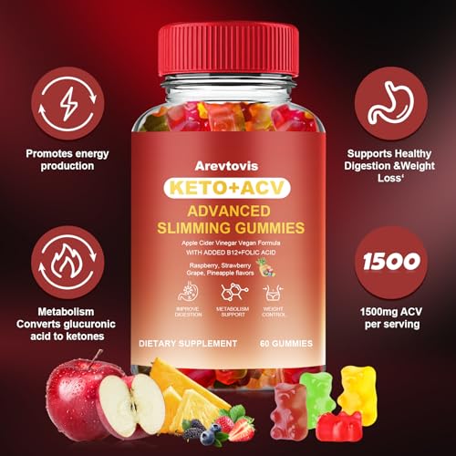 Arevtovis Apple Cider Vinegar Gummies - Boost Energy, Detox & Support Gut Health ACV - AB Mystery