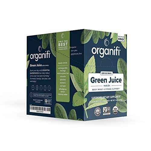 Organifi: GO Packs - Green Juice - Organic Superfood Supplement Powder - 30 Count - AB Mystery