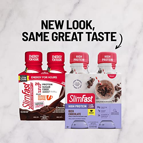 SlimFast Advanced Energy High Protein Meal Replacement Shake, Rich Chocolate, 20g - AB Mystery