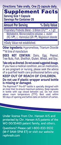 NEW RepHresh Pro-B Feminine Probiotic Supplement Non- Dairy Formula/Vegetarian Capsule, 28ct - AB Mystery