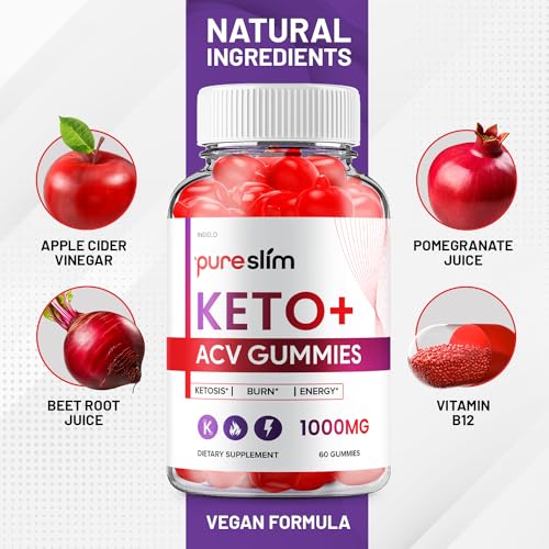 (2 Pack) Pure Slim Keto ACV Gummies - Advanced Formula PureSlim Keto Plus ACV Gummies