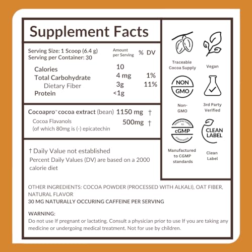 CocoaVia Cardio Health Cocoa Powder, 60 Servings, 500mg Cocoa Flavanols - AB Mystery