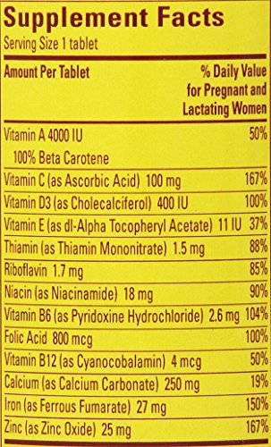 Nature Made Prenatal Multi, 250 Tablets, Folic Acid + 17 Prenatal Vitamins & Minerals Nature Made