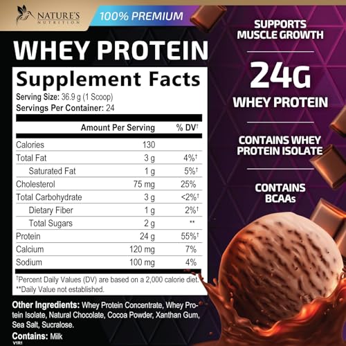 Whey Protein Powder 24g - Chocolate Ice Cream Whey Isolate Protein for Muscle Growth - AB Mystery