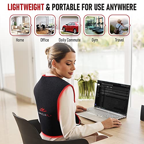 LuminousRLT Red Light Therapy Pad, Adjustable Infrared Light Therapy Back Wrap - AB Mystery
