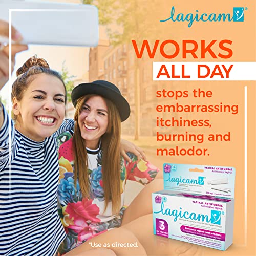 Lagicam Vaginal Yeast Infection, Antifungal 3 Day Miconazole Nitrate Treatment Cream, Relief for Itching - AB Mystery