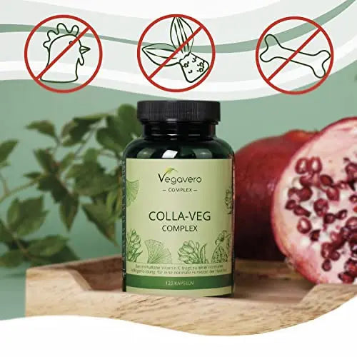 Vegavero Vegan Collagen Supplement | 2000mg | Complex with L-Lysine, L-Proline, Vitamin C (Acerola) & Superfoods Extracts | NO Additives, Lab-Tested | 120 Capsules - AB Mystery