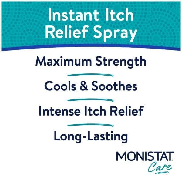 Monistat Instant Itch Relief Spray for Women, Maximum Strength Feminine Itch Care, 2 oz (Pack of 2) - AB Mystery