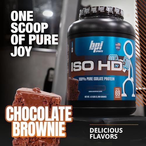 BPI Sports ISO HD Isolate Protein Chocolate Brownie - 69 Servings, 5.4 pounds - AB Mystery
