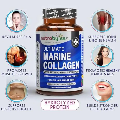 High Strength Marine Collagen with Hyaluronic Acid, Retinol and Vitamin C - AB Mystery
