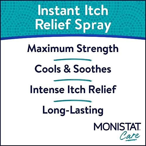 Monistat Instant Itch Relief Spray for Women, Maximum Strength Feminine Itch Care, 2 oz - AB Mystery