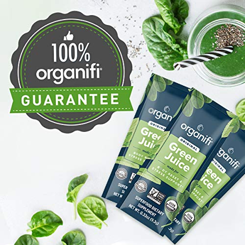 Organifi: GO Packs - Green Juice - Organic Superfood Supplement Powder - 30 Count - AB Mystery