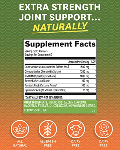 Zenwise Health Glucosamine Chondroitin MSM - Joint Support Supplement with Turmeric - AB Mystery
