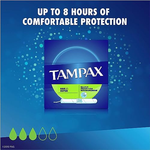Tampax Tampons, Super Absorbency, Cardboard Applicator, Leakgaurd Skirt, Unscented, 20 Count - AB Mystery