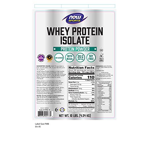 NOW Sports Nutrition, Whey Protein Isolate, 25 g With BCAAs, Unflavored Powder - AB Mystery